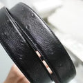 Ceinture homme cuir autruche noire Casa & Casalli